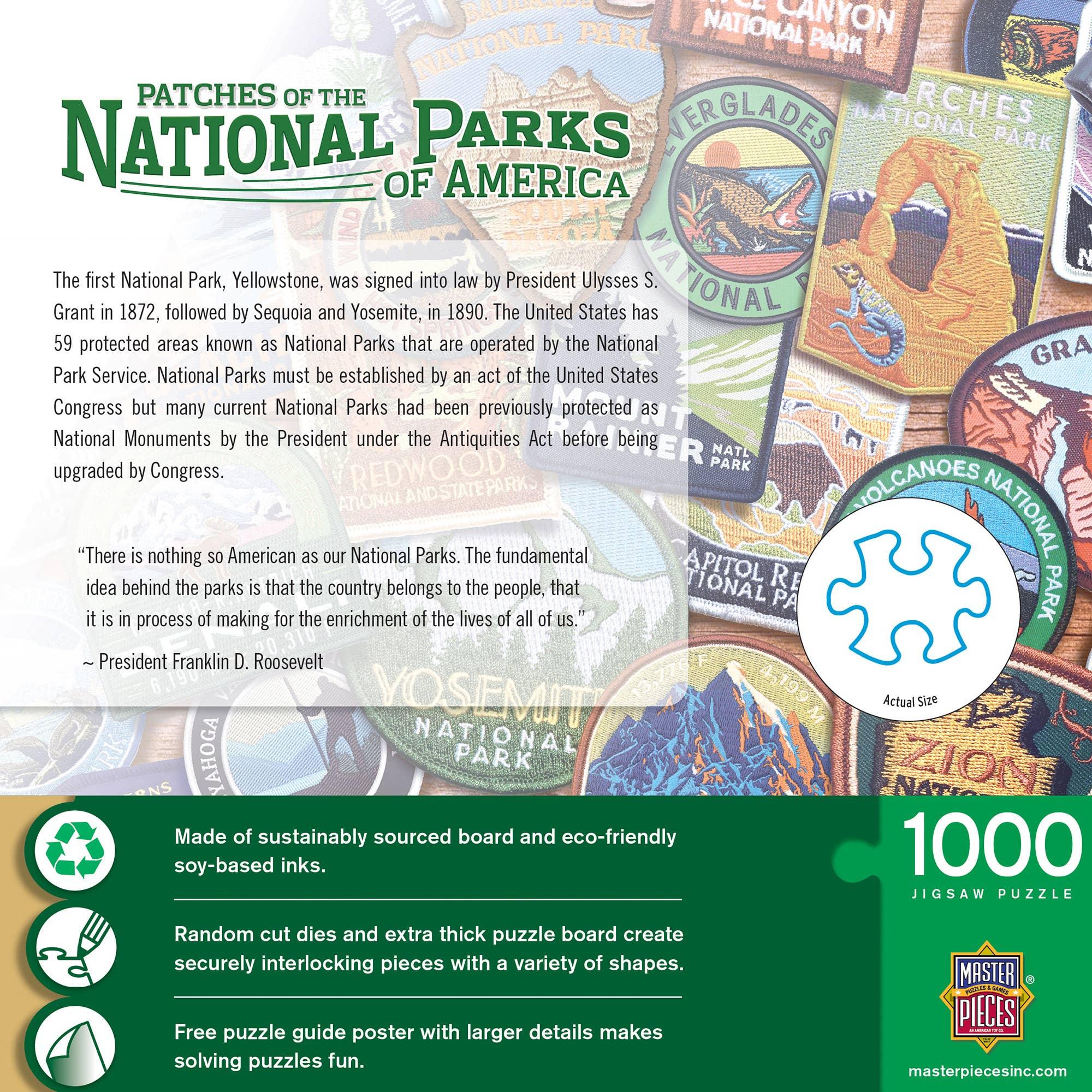 Patches of the National Parks 1000 Piece Puzzle by Masterpieces - BIG FRENCHIES