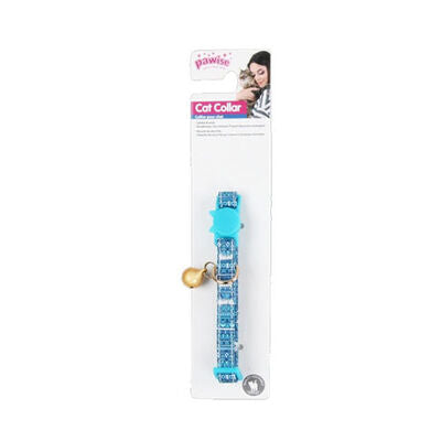 Pawise Blue Geometric Cat Collar Adjustable 20-30cm