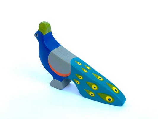 Wooden Peacock Figurine