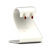 Round And Pear Drop Stud Earrings
