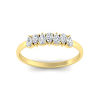 Half Carat 7 Stone Wedding Band Diamond Teardrop