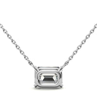 2.00 CTW AGI Certified Lab-Grown Emerald-Cut Diamond Solitaire Pendant in Choice Of 14K White or Yellow Gold
