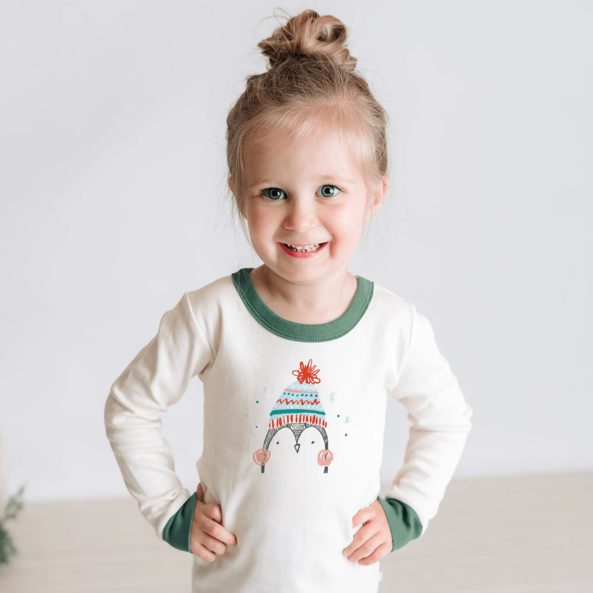 pajamas | penguin pine green - BIG FRENCHIES