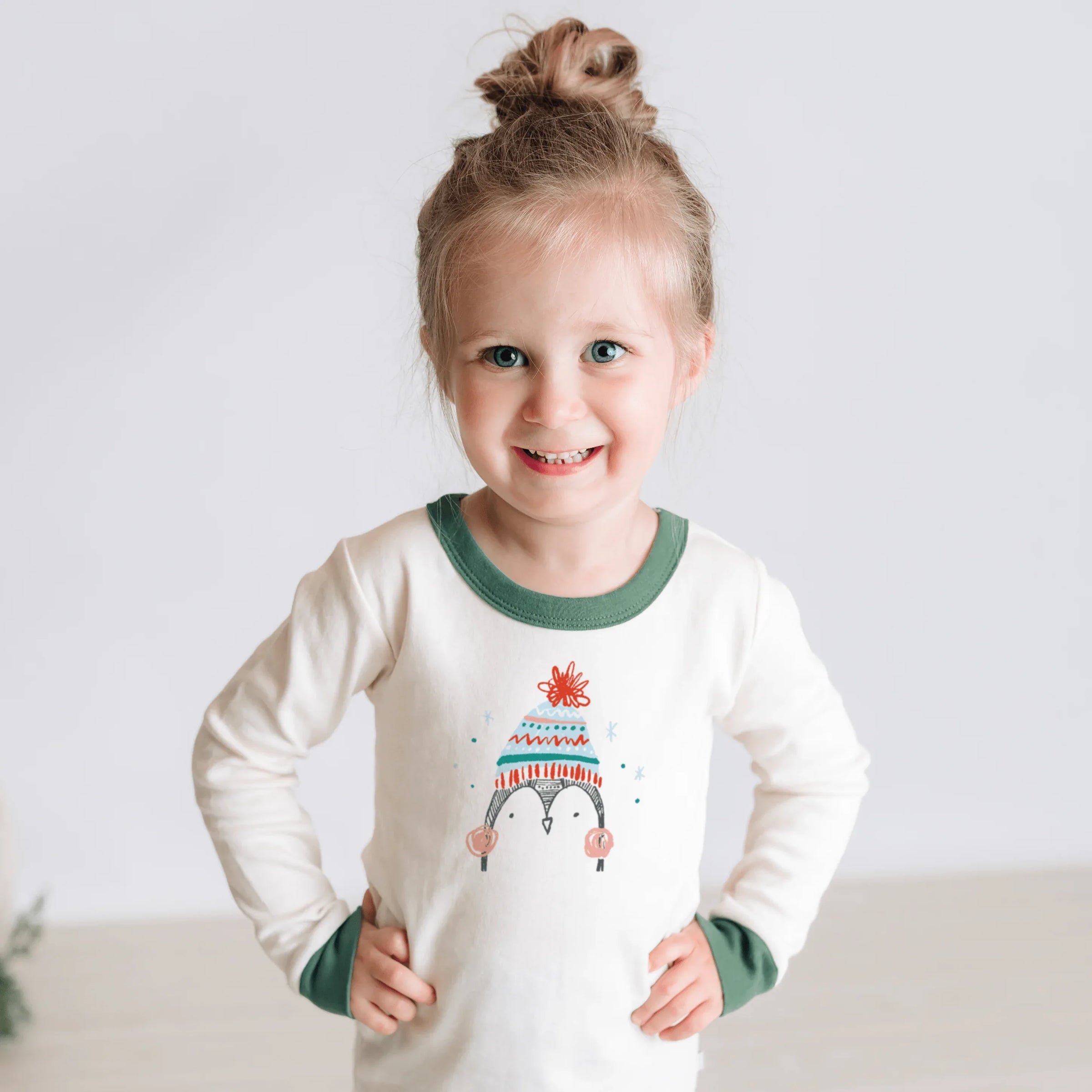 pajamas | penguin pine green - BIG FRENCHIES