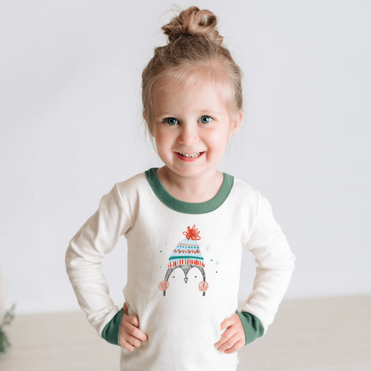 pajamas | penguin pine green - BIG FRENCHIES