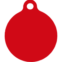 Peppermint Stick Chevron Stripes HD Dog ID Tag