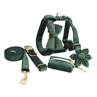 Personalized Velvet Dark Green Classic Set