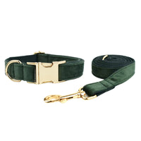 Personalized Velvet Dark Green Classic Set