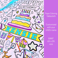 Surprise Party Coloring Tablecloth - BIG FRENCHIES