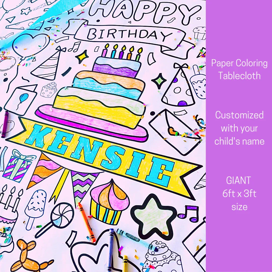 Surprise Party Coloring Tablecloth - BIG FRENCHIES