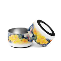 Sebastian & Clementine Yellow and Blue Vintage Collection Pet Bowl