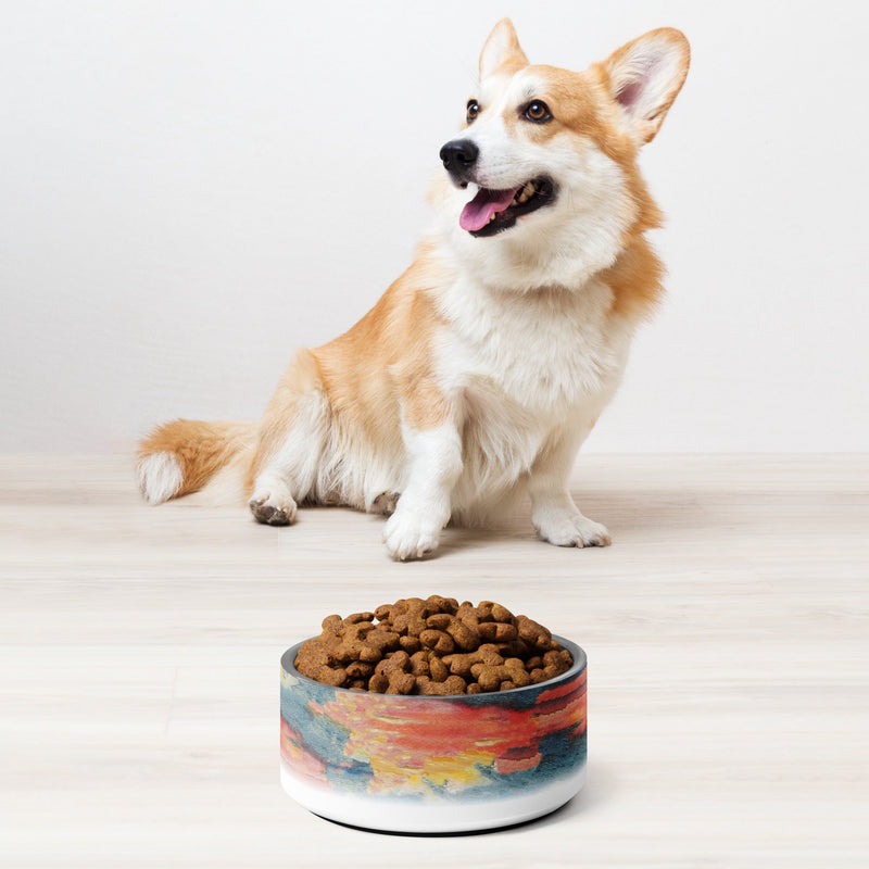 Sebastian & Clementine Sunset, Acapulco Vintage Collection Pet Bowl-Pet Bowls-BIG FRENCHIES-Sebastian & Clementine