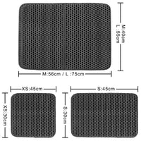 Pet Cat Litter Mat Waterproof Double Layer Cat Litter Trapping Pet Litter Box Mat Clean Pad Products For Cats Accessories Cat Litter Mat Trapping for Litter Box No-Toxic & Super Size  Urine & Waterproof Honeycomb Double Layer Anti Tracking Mats
