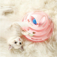 Pet Cat Toy Training Amusement Plate Kitten Tower Tracks Disc Cat Intelligence Amusement Triple Disc tumbler  Fish Animal Toy For Small Dogs Wiggle Fish Catnip Toys Motion Kitten Toy Plush Interactive Cat Toys for Cat Exercise