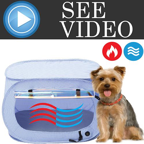 Pet Life "Enterlude" Electric Heating Wire Folding Travel Pet Tent Crate - BIG FRENCHIES