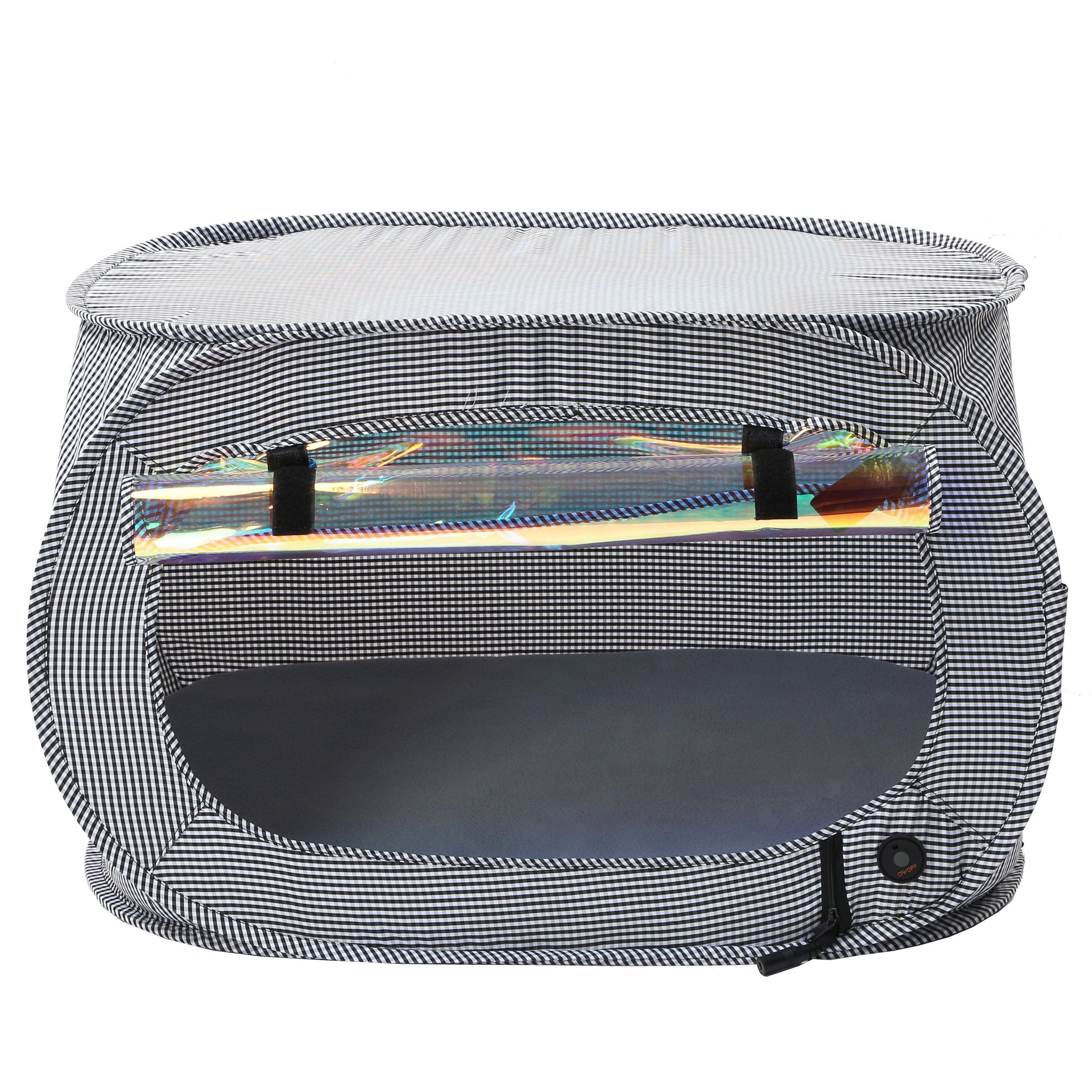 Pet Life "Enterlude" Electric Heating Wire Folding Travel Pet Tent Crate - BIG FRENCHIES