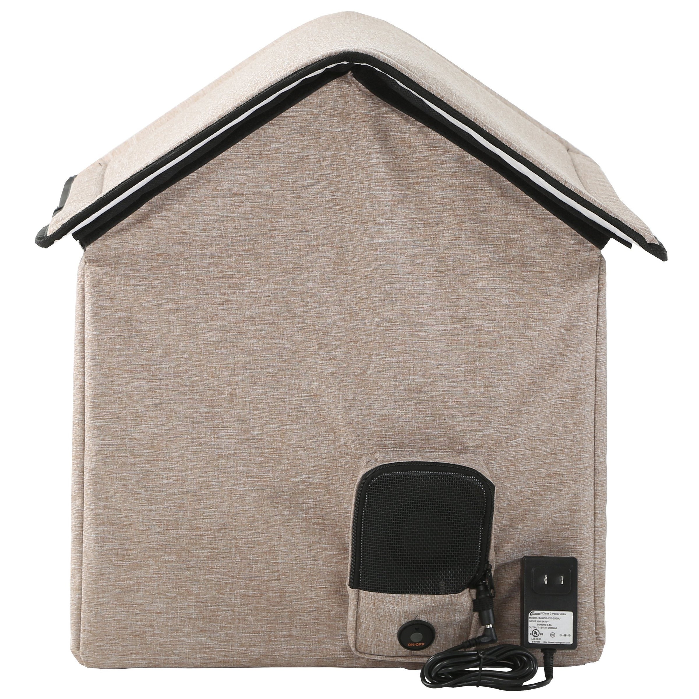 Pet Life 'Hush Puppy' Collapsible Electronic Heating and Cooling Smart Pet House - BIG FRENCHIES