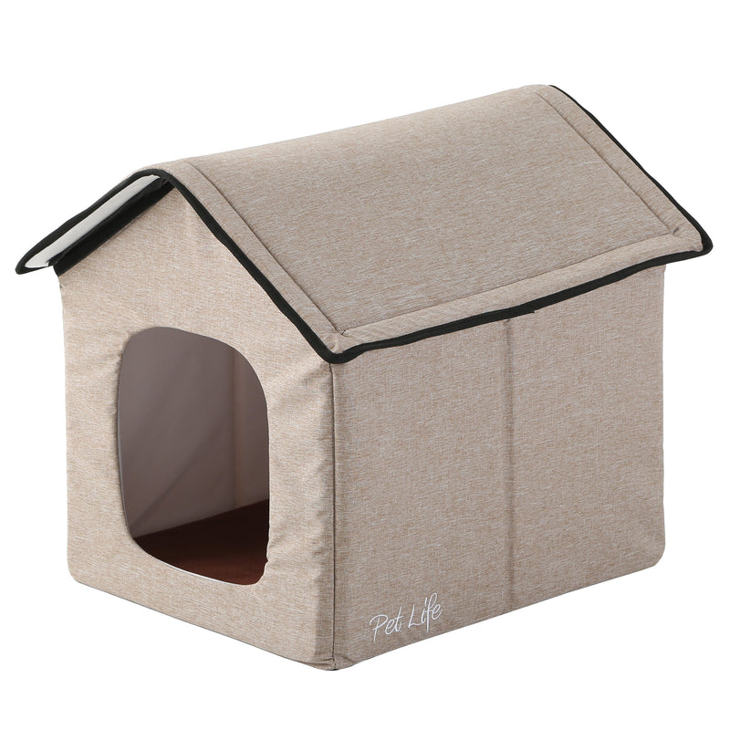 Pet Life 'Hush Puppy' Collapsible Electronic Heating and Cooling Smart Pet House - BIG FRENCHIES