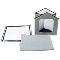 Pet Life 'Hush Puppy' Collapsible Electronic Heating and Cooling Smart Pet House - BIG FRENCHIES
