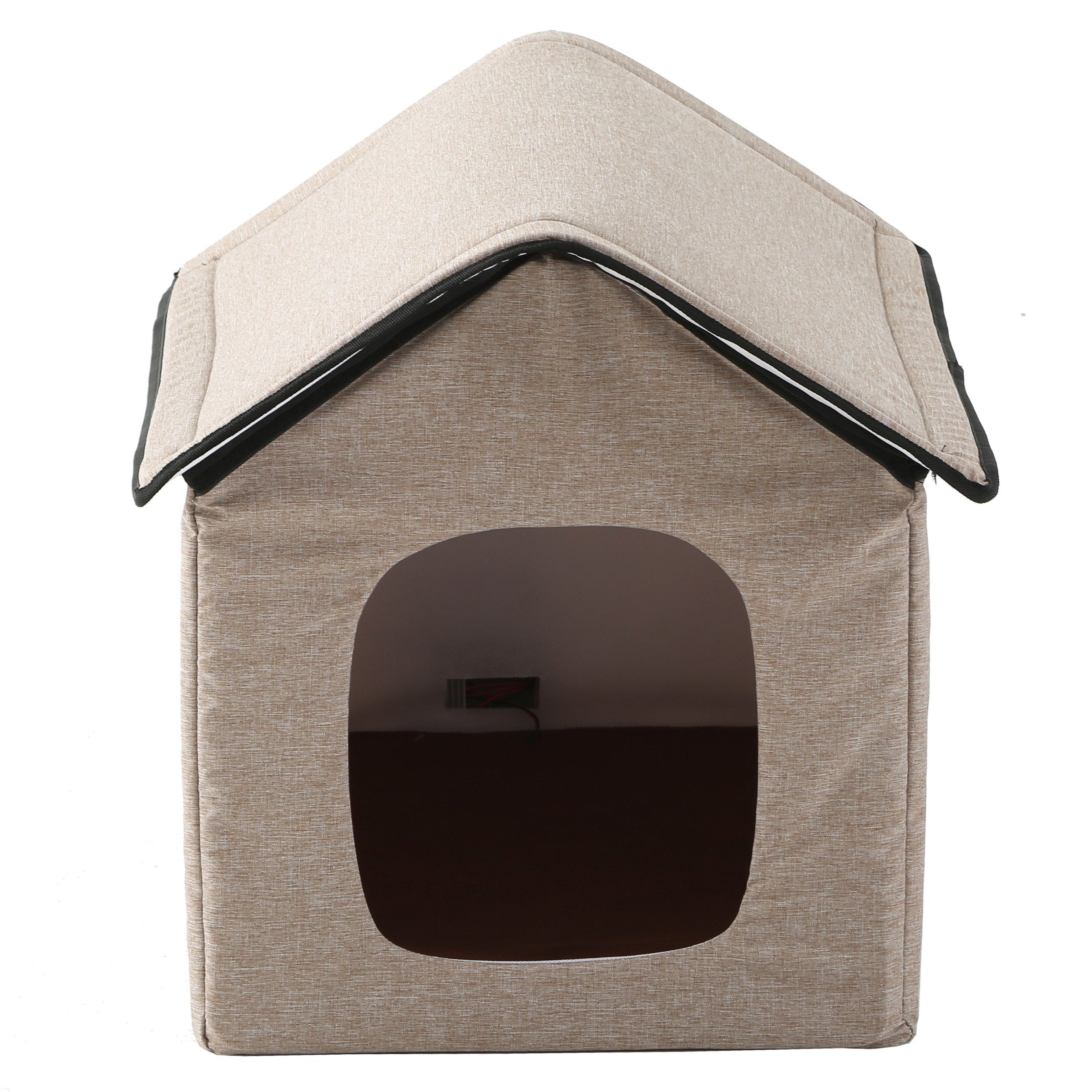 Pet Life 'Hush Puppy' Collapsible Electronic Heating and Cooling Smart Pet House - BIG FRENCHIES