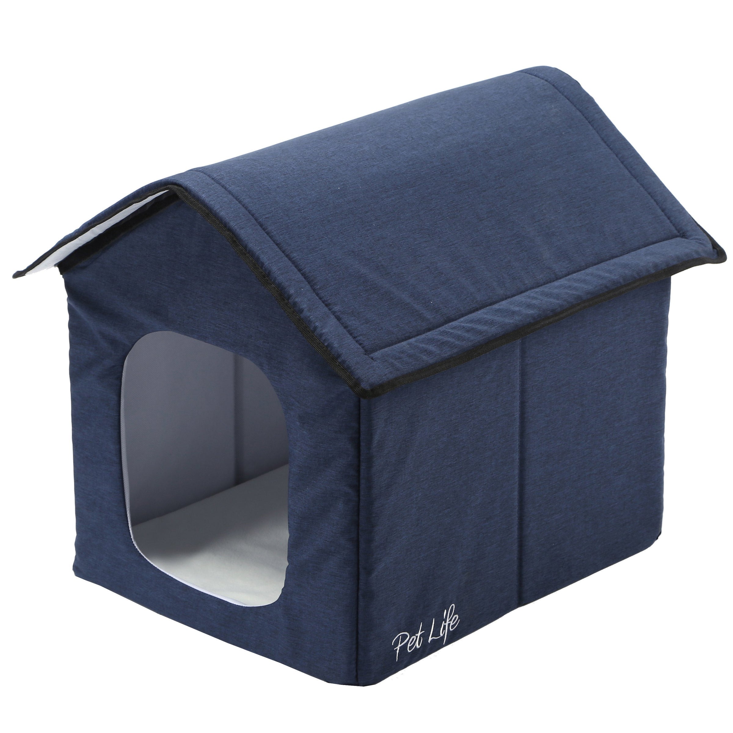 Pet Life 'Hush Puppy' Collapsible Electronic Heating and Cooling Smart Pet House - BIG FRENCHIES