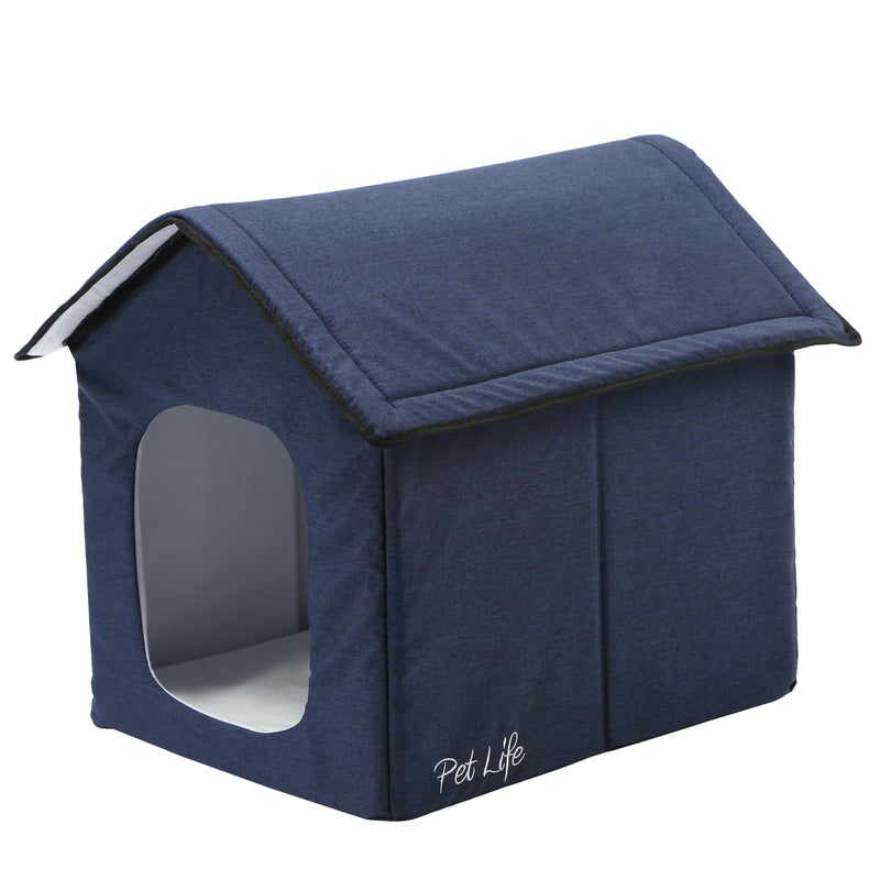 Pet Life 'Hush Puppy' Collapsible Electronic Heating and Cooling Smart Pet House - BIG FRENCHIES