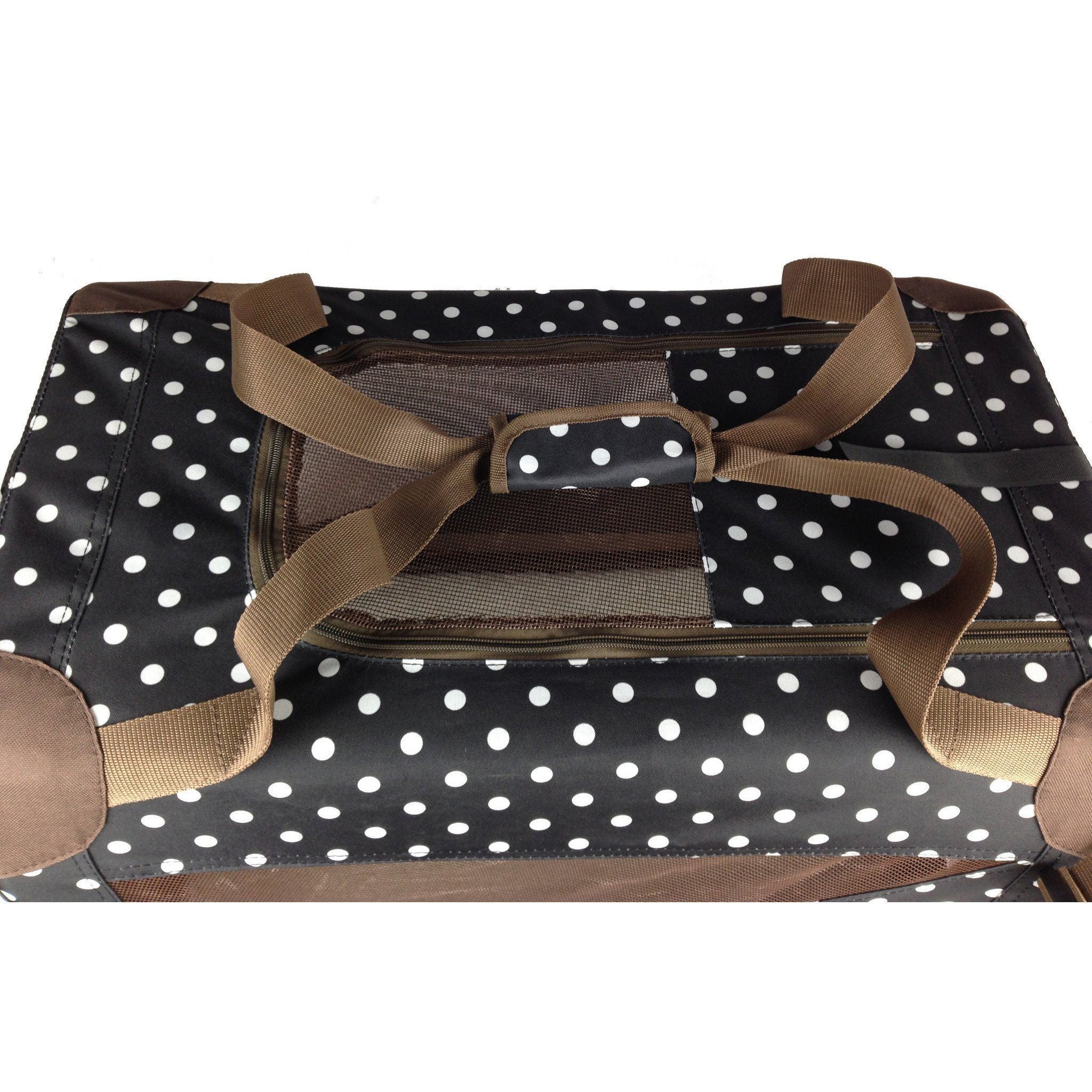 Pet Life ® '360° Vista View' Zippered Soft Folding Collapsible Durable Metal Framed Pet Dog Crate House Carrier - BIG FRENCHIES