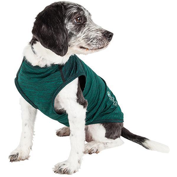 Pet Life ® Active 'Aero-Pawlse' Quick-Dry and 4-Way-Stretch Yoga Fitness Dog T-Shirt Tank Top - BIG FRENCHIES
