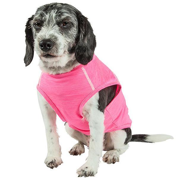 Pet Life ® Active 'Aero-Pawlse' Quick-Dry and 4-Way-Stretch Yoga Fitness Dog T-Shirt Tank Top - BIG FRENCHIES