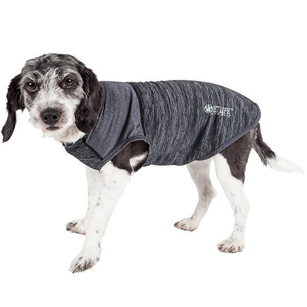 Pet Life ® Active 'Aero-Pawlse' Quick-Dry and 4-Way-Stretch Yoga Fitness Dog T-Shirt Tank Top - BIG FRENCHIES