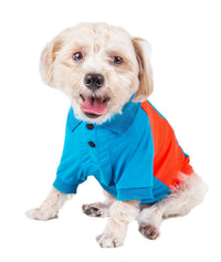 Pet Life ® Active 'Barko Pawlo' Relax-Stretch Quick-Drying Performance Dog Polo T-Shirt - BIG FRENCHIES
