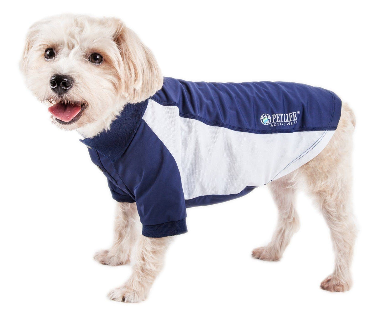 Pet Life ® Active 'Barko Pawlo' Relax-Stretch Quick-Drying Performance Dog Polo T-Shirt - BIG FRENCHIES