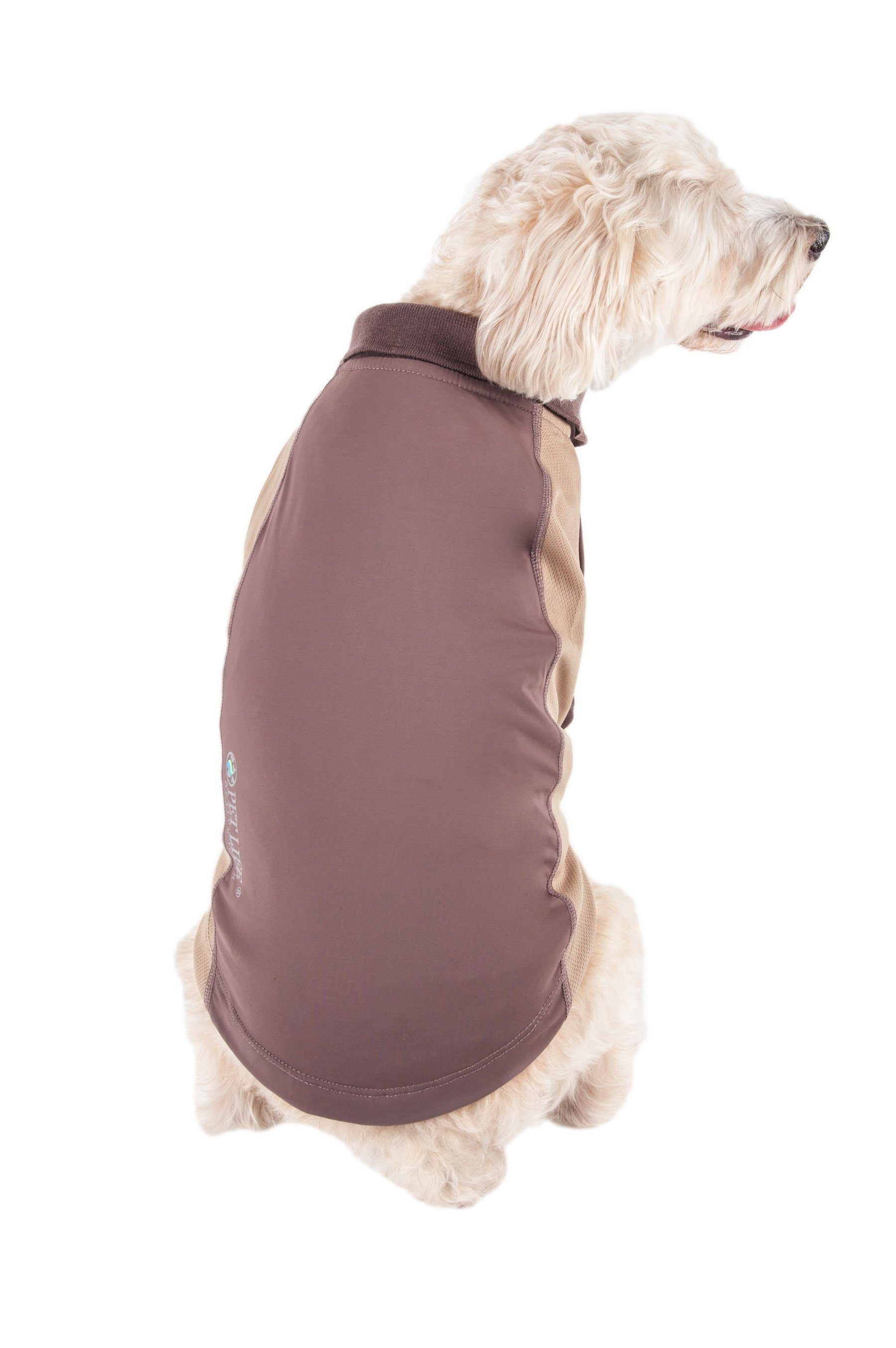 Pet Life ® Active 'Barko Pawlo' Relax-Stretch Quick-Drying Performance Dog Polo T-Shirt - BIG FRENCHIES