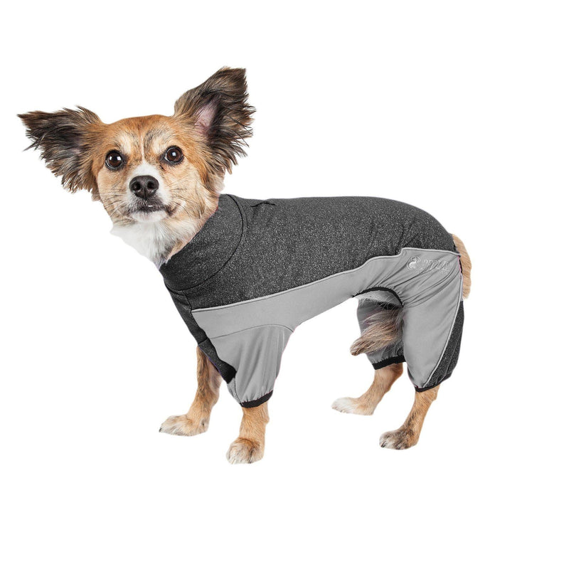 Pet Life ® Active 'Chase Pacer' Medium-weight 4-Way-Stretch Yoga Fitness Dog Tracksuit - BIG FRENCHIES