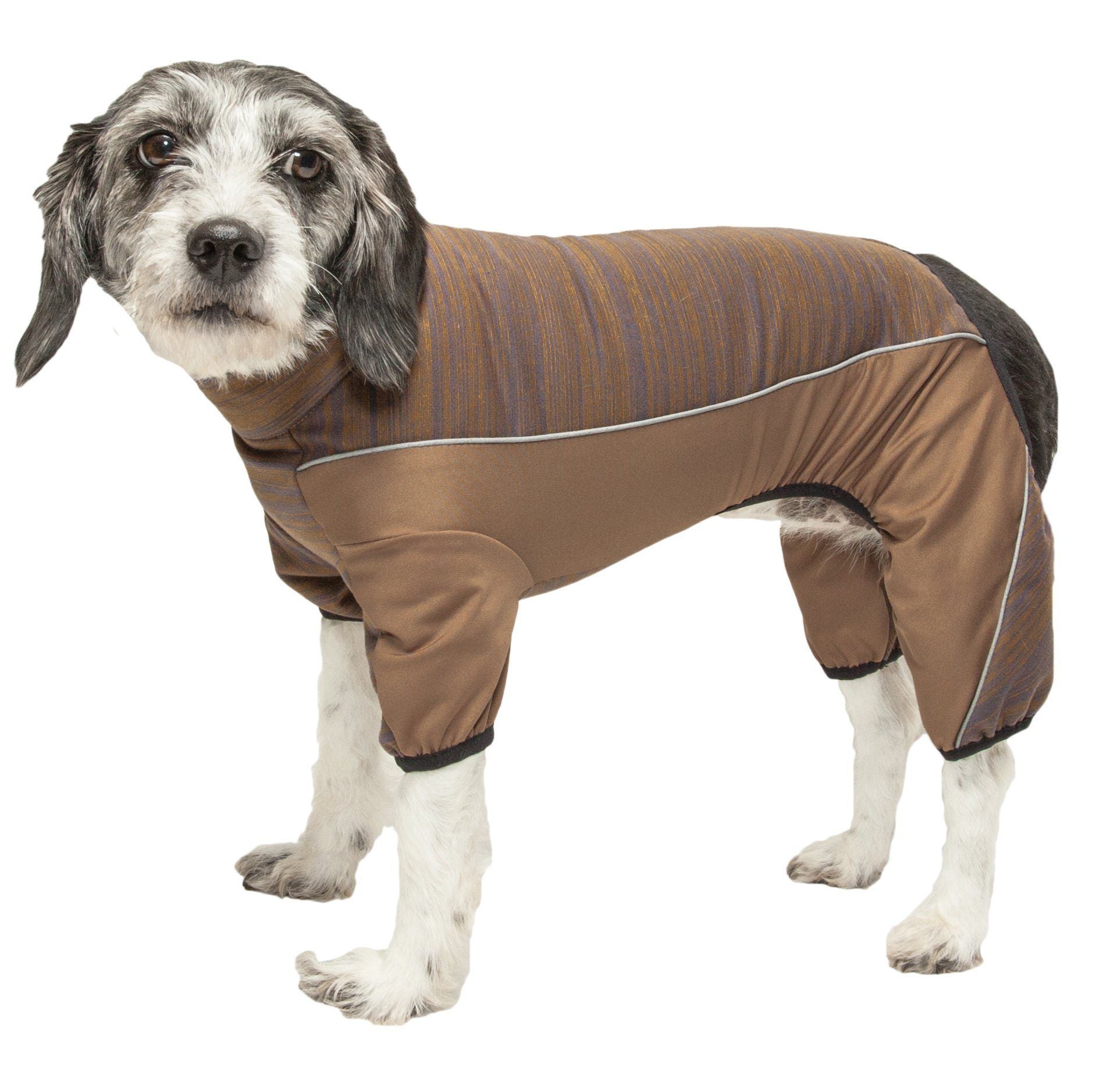 Pet Life ® Active 'Chase Pacer' Medium-weight 4-Way-Stretch Yoga Fitness Dog Tracksuit - BIG FRENCHIES