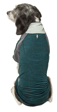 Pet Life ® Active 'Chewitt Wagassy' 4-Way-Stretch Yoga Fitness Long-Sleeve Dog T-Shirt - BIG FRENCHIES