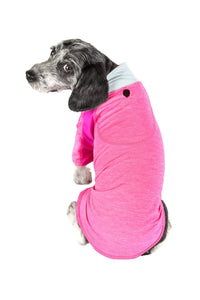 Pet Life ® Active 'Chewitt Wagassy' 4-Way-Stretch Yoga Fitness Long-Sleeve Dog T-Shirt - BIG FRENCHIES