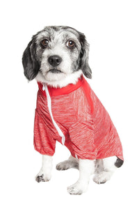 Pet Life ® Active 'Chewitt Wagassy' 4-Way-Stretch Yoga Fitness Long-Sleeve Dog T-Shirt - BIG FRENCHIES