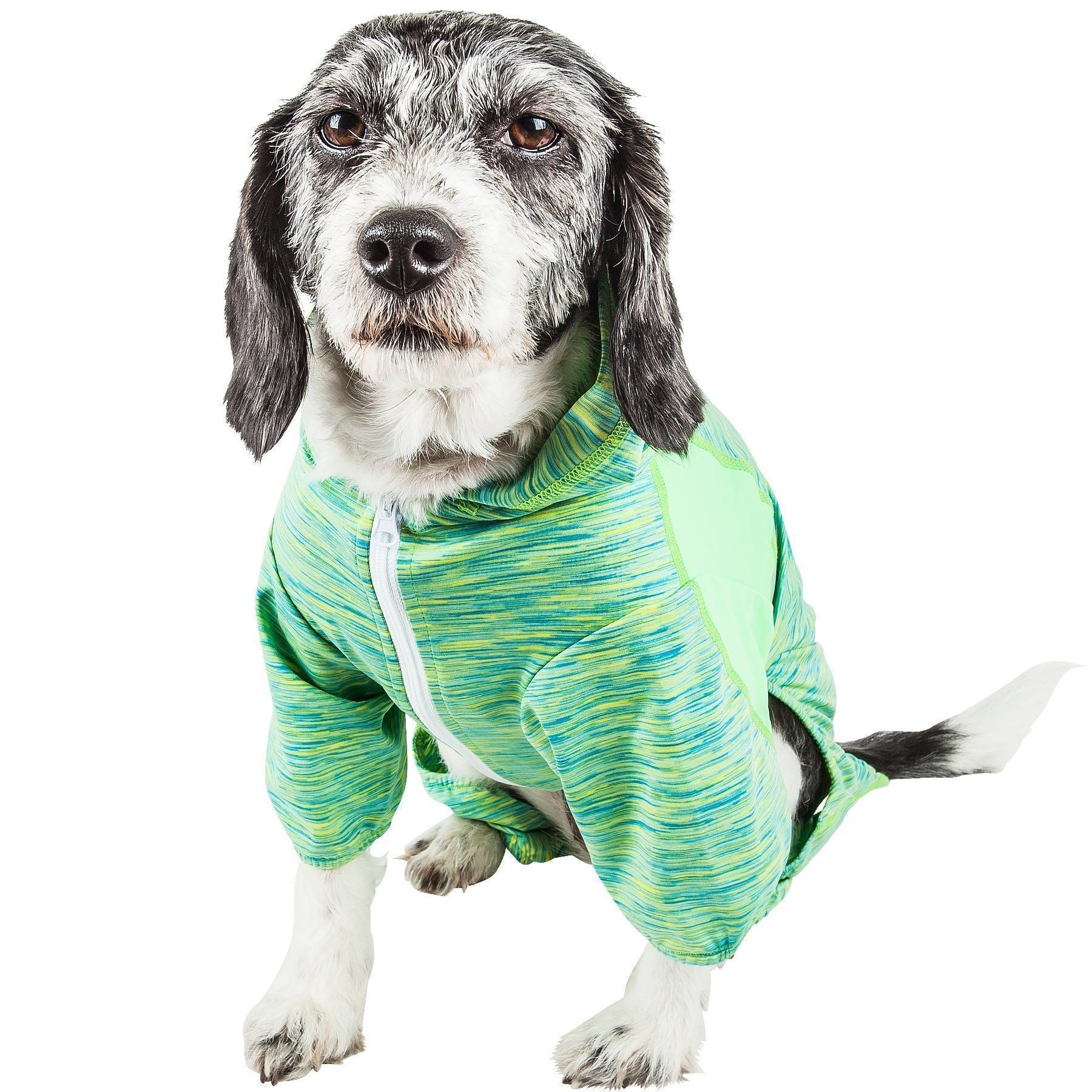Pet Life ® Active 'Downward Dog' 4-Way-Stretch Fitness Yoga Dog Tracksuit Hoodie - BIG FRENCHIES