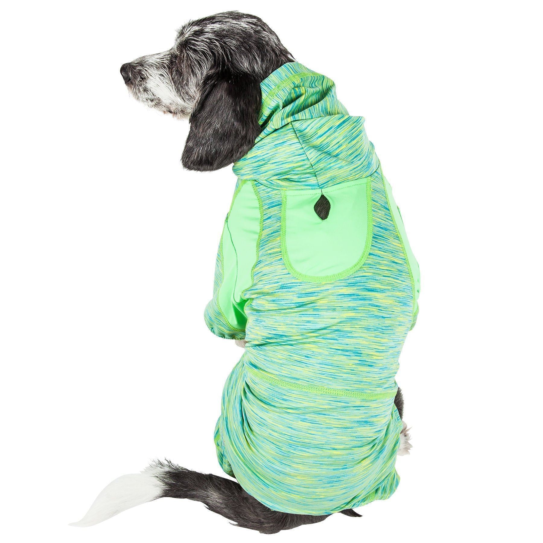 Pet Life ® Active 'Downward Dog' 4-Way-Stretch Fitness Yoga Dog Tracksuit Hoodie - BIG FRENCHIES