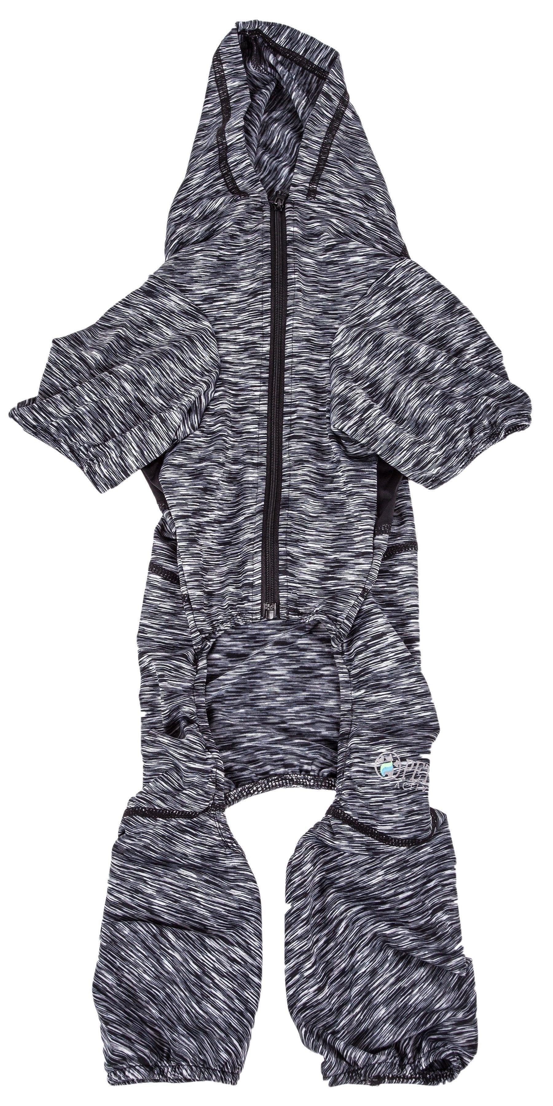 Pet Life ® Active 'Downward Dog' 4-Way-Stretch Fitness Yoga Dog Tracksuit Hoodie - BIG FRENCHIES