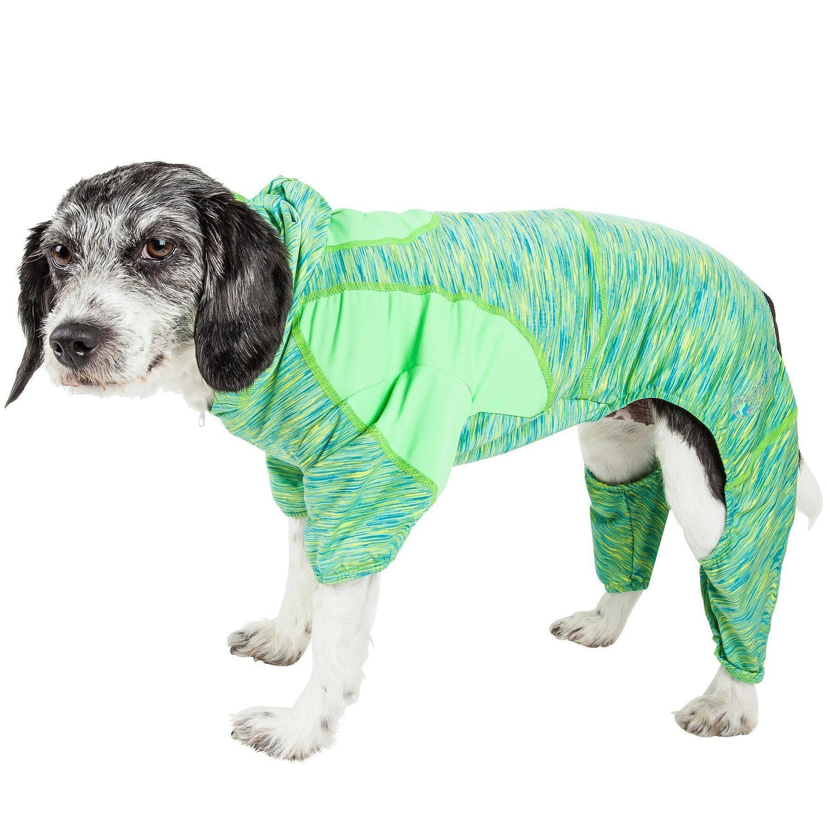 Pet Life ® Active 'Downward Dog' 4-Way-Stretch Fitness Yoga Dog Tracksuit Hoodie - BIG FRENCHIES