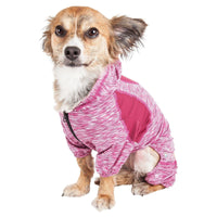 Pet Life ® Active 'Downward Dog' 4-Way-Stretch Fitness Yoga Dog Tracksuit Hoodie - BIG FRENCHIES