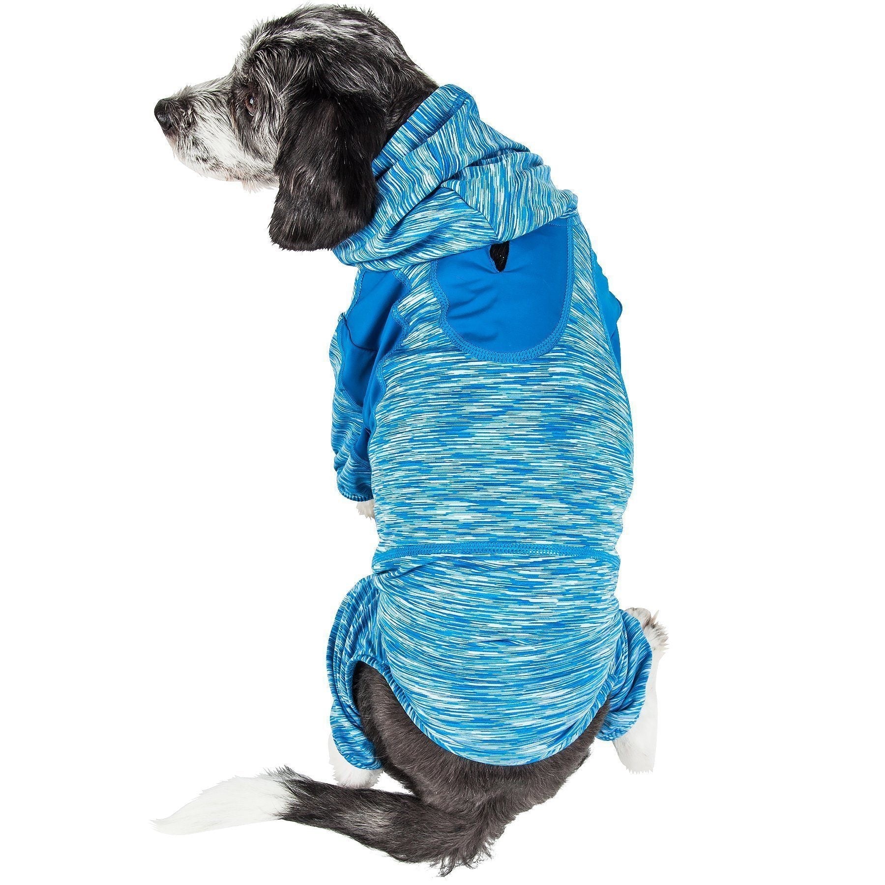 Pet Life ® Active 'Downward Dog' 4-Way-Stretch Fitness Yoga Dog Tracksuit Hoodie - BIG FRENCHIES