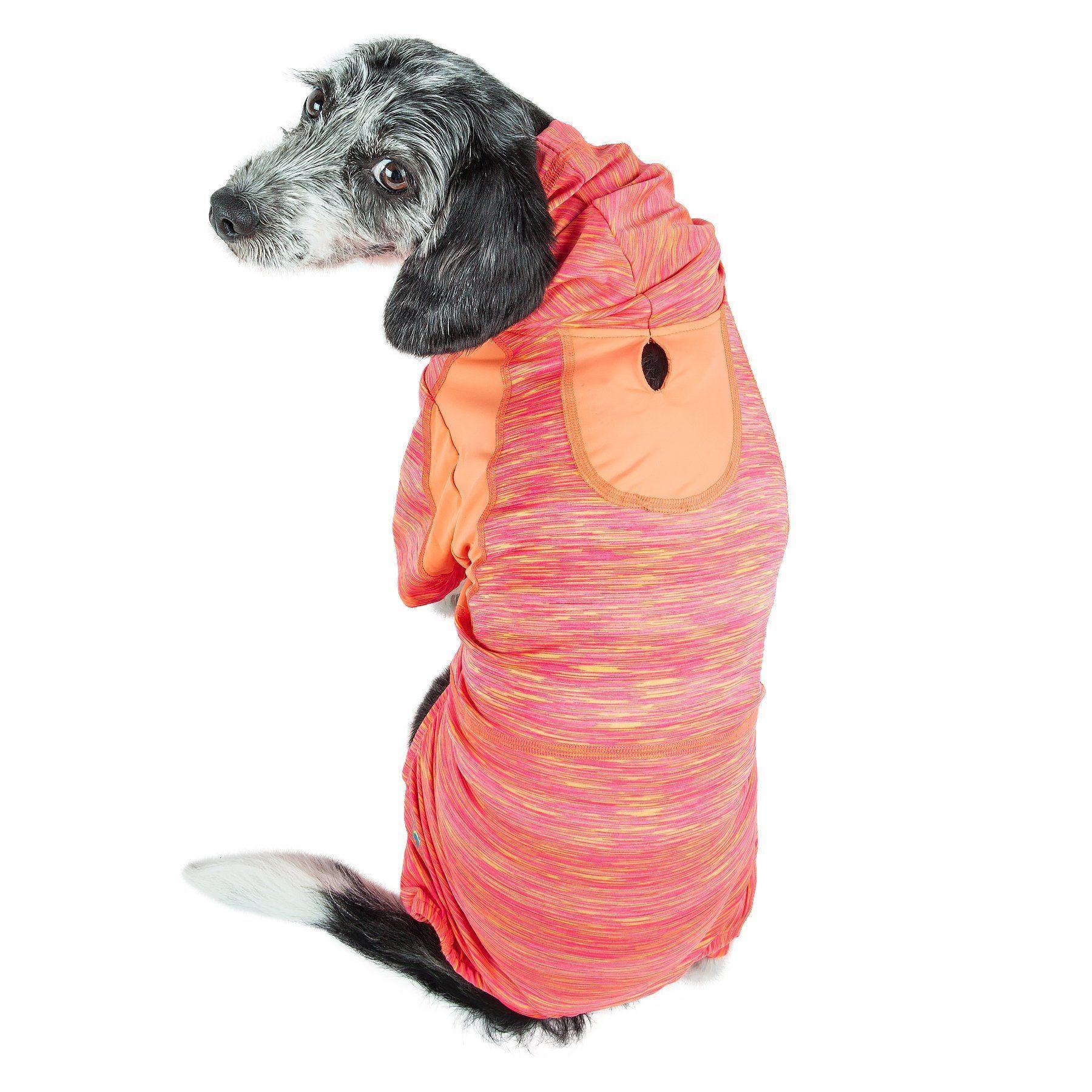 Pet Life ® Active 'Downward Dog' 4-Way-Stretch Fitness Yoga Dog Tracksuit Hoodie - BIG FRENCHIES