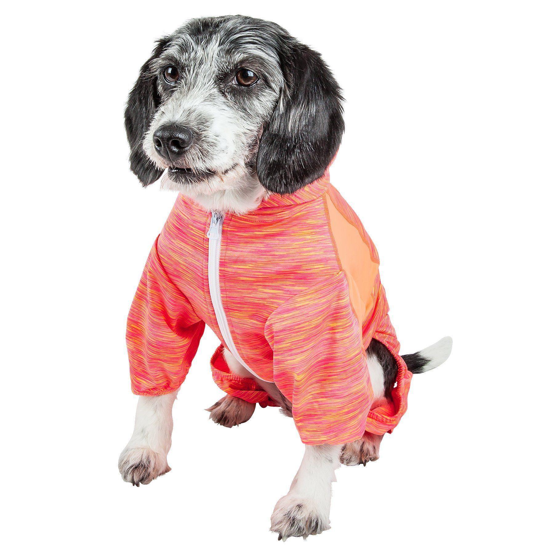Pet Life ® Active 'Downward Dog' 4-Way-Stretch Fitness Yoga Dog Tracksuit Hoodie - BIG FRENCHIES