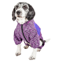 Pet Life ® Active 'Downward Dog' 4-Way-Stretch Fitness Yoga Dog Tracksuit Hoodie - BIG FRENCHIES