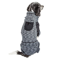 Pet Life ® Active 'Downward Dog' 4-Way-Stretch Fitness Yoga Dog Tracksuit Hoodie - BIG FRENCHIES