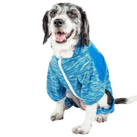 Pet Life ® Active 'Downward Dog' 4-Way-Stretch Fitness Yoga Dog Tracksuit Hoodie - BIG FRENCHIES