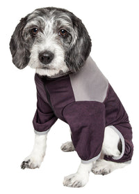 Pet Life ® Active 'Embarker' 4-Way Stretch Fitness Yoga Full Body Dog Tracksuit - BIG FRENCHIES